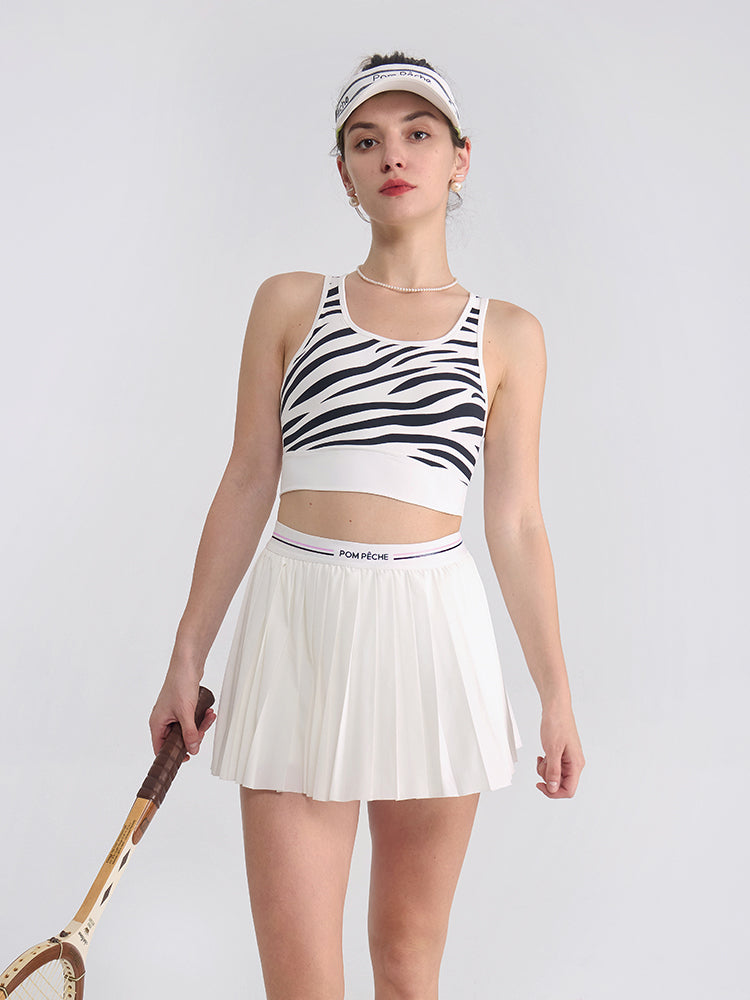 EMILY 2-in-1 Pleated Tennis Skirt - Paris White