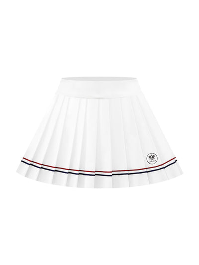 High Rise Tennis Skirt with pockets White - Limited Edition