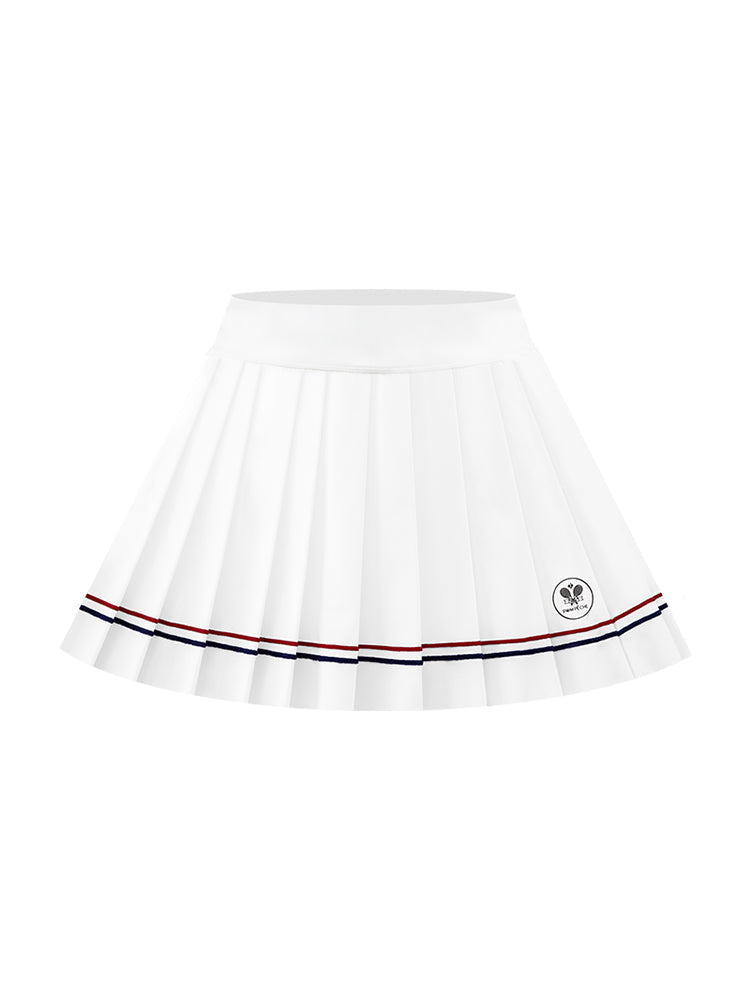 High Rise Tennis Skirt with pockets White - Limited Edition