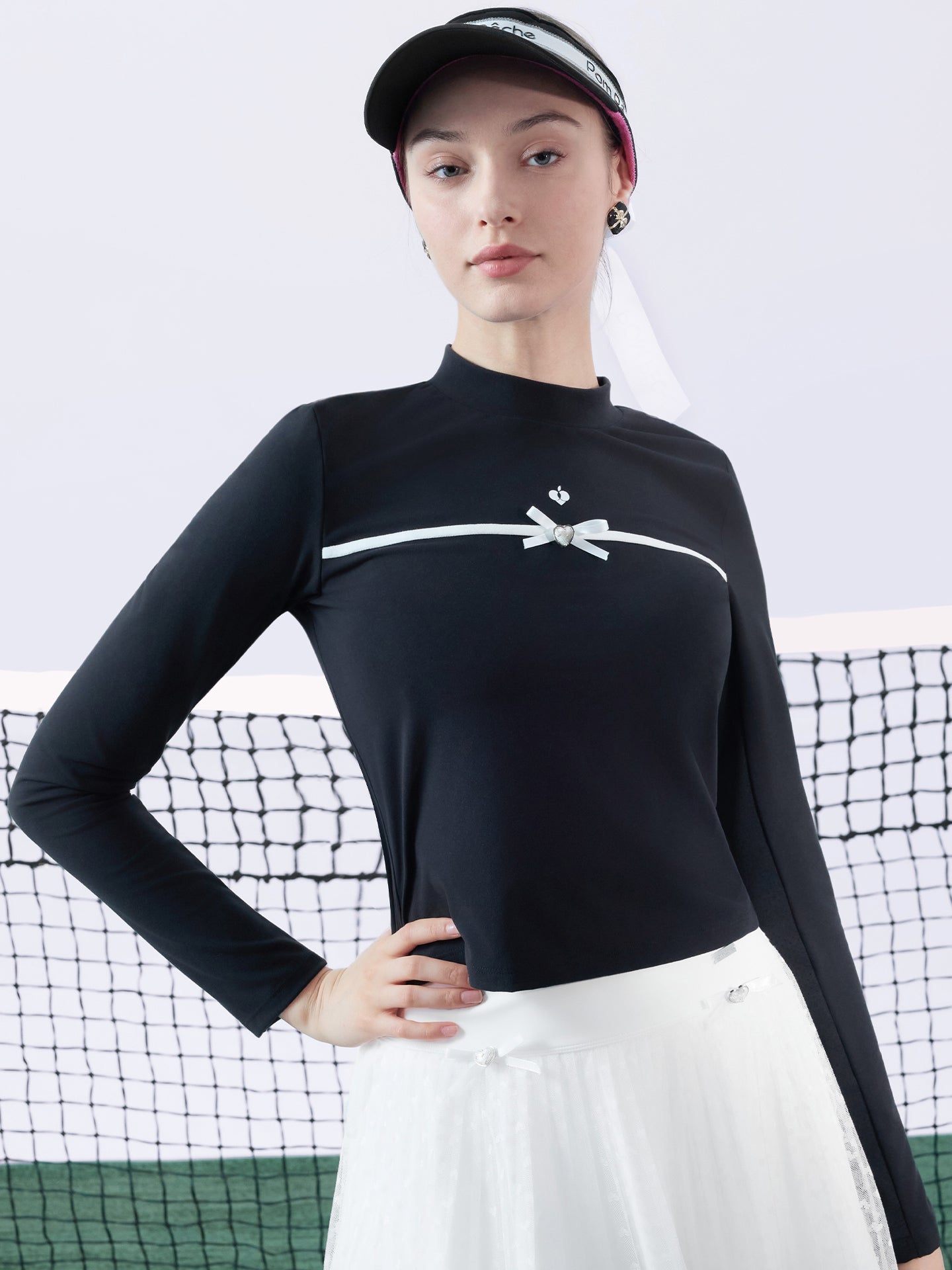PAZ Bow Long Sleeve Top - Chanson Black