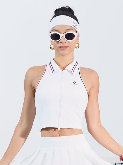 Limited Edition HARPER Zip Front Sleeveless Top