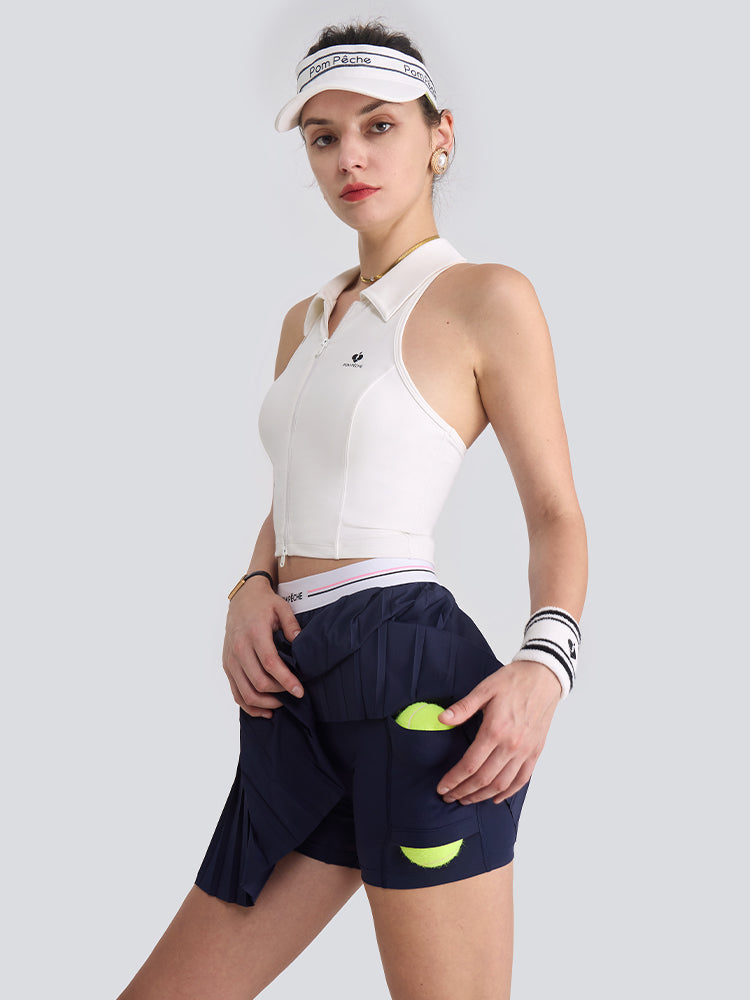 Carlo 2-in-1 Pleated Tennis Skirt - Collegiate Blue