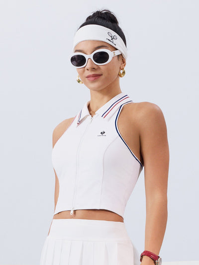 Limited Edition HARPER Zip Front Sleeveless Top