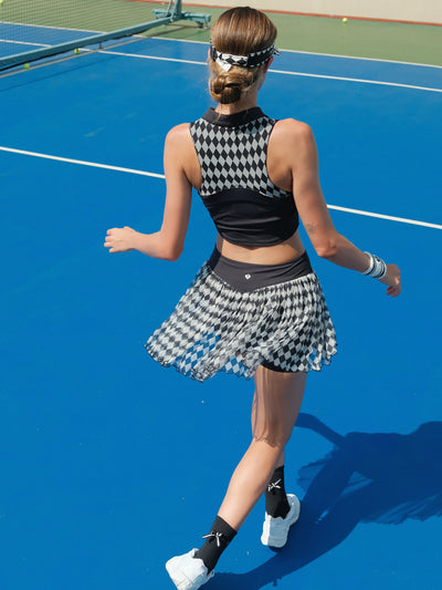 CURITIS Half-Zip Polo Tank Top - Chanson Black