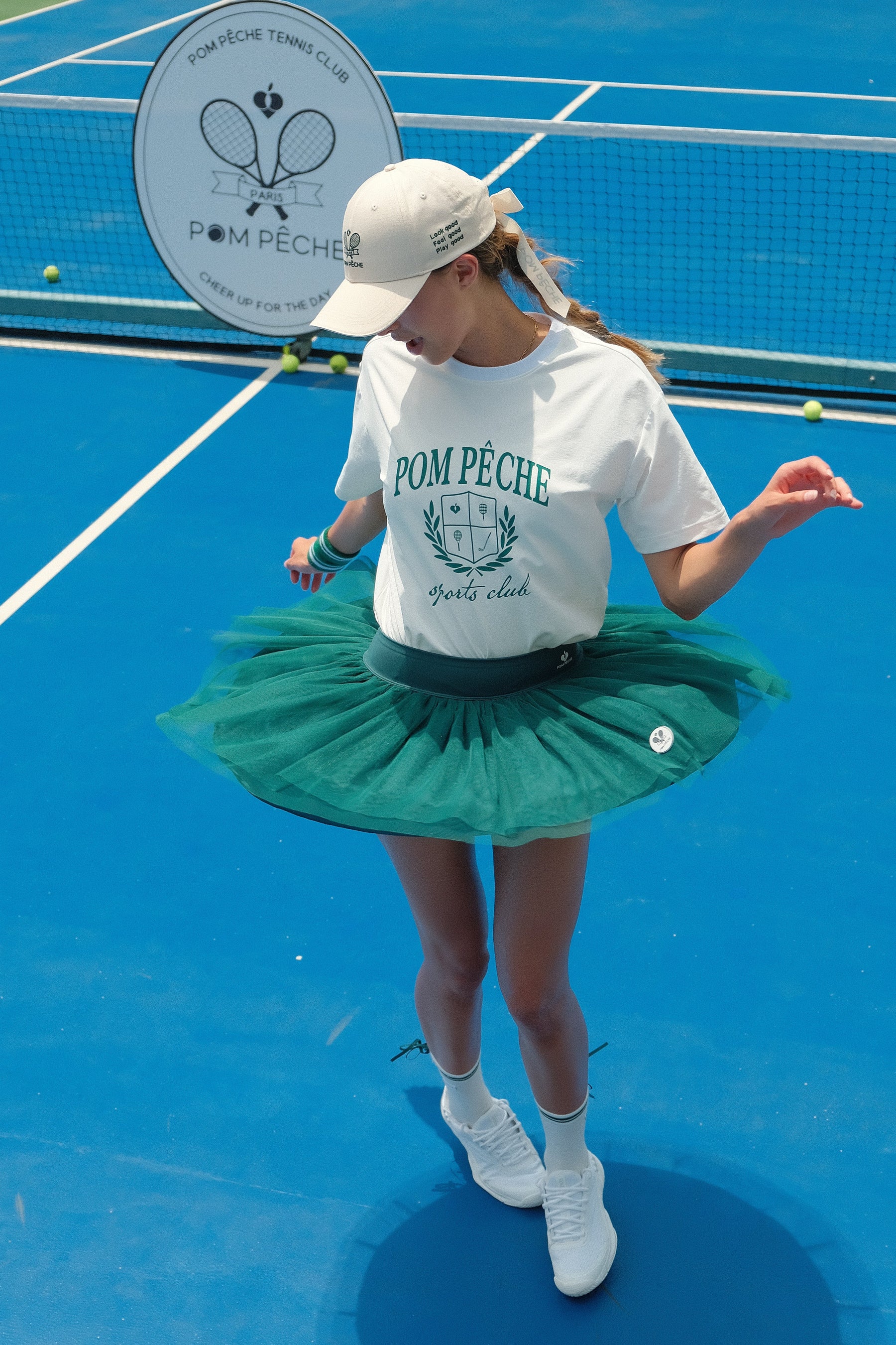 GUSTAVE Long T-shirt - White and Green