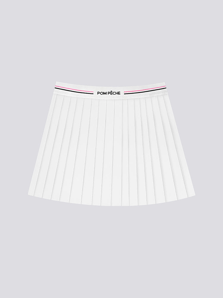EMILY 2-in-1 Pleated Tennis Skirt - Paris White