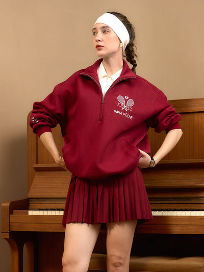 Rudo Unisex Burgundy Red Hoodie