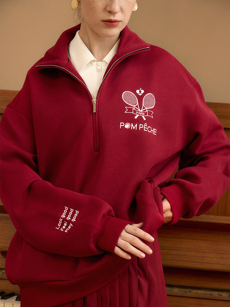 Rudo Unisex Burgundy Red Hoodie