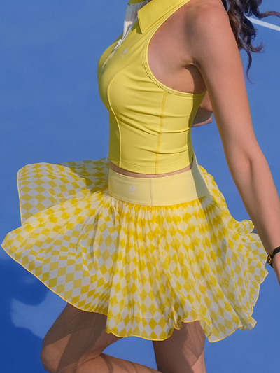 Solene Tennis Skirt-Yellow