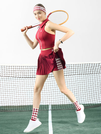 BREENDA Tennis Skirt-Red