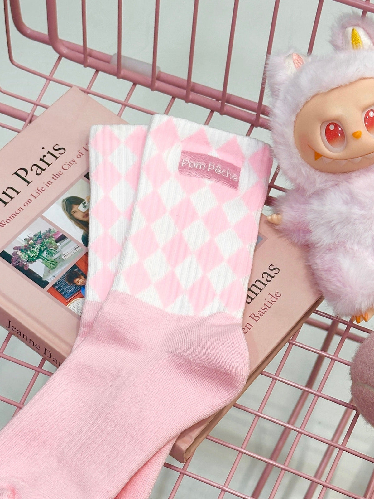 2 Pairs Argyle Socks – Pink & Blue