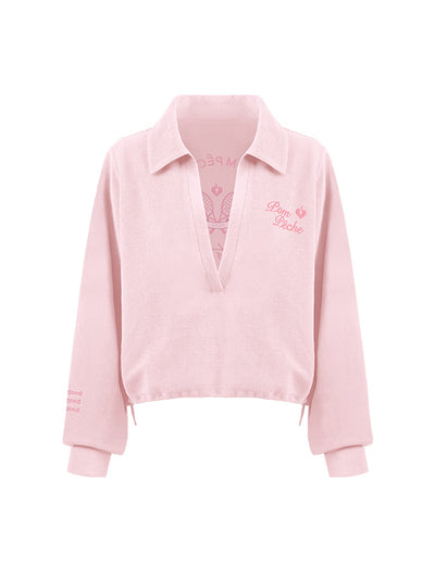 Chic Tennis Sweatshirt - Light Pink
